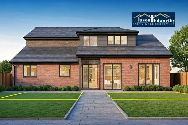 Home extension focusing on boundary line Godalming